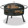 Blue Rhino - 21.6" Wide Aged Bronze Firebowl with Leaf Design